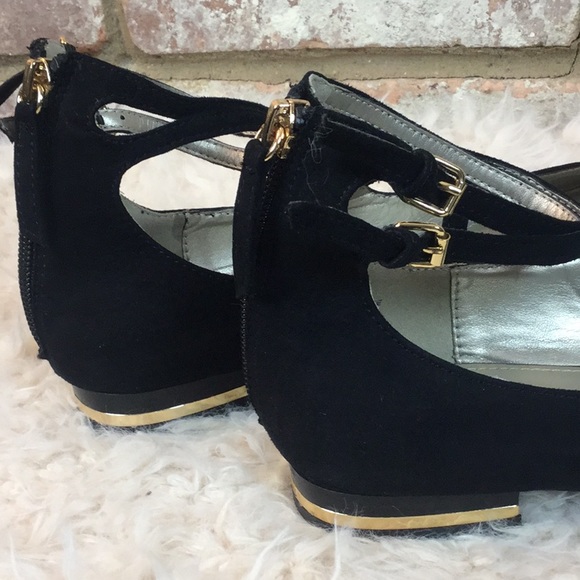 a.n.a Gold Trimmed Black Flats - Picture 3 of 7
